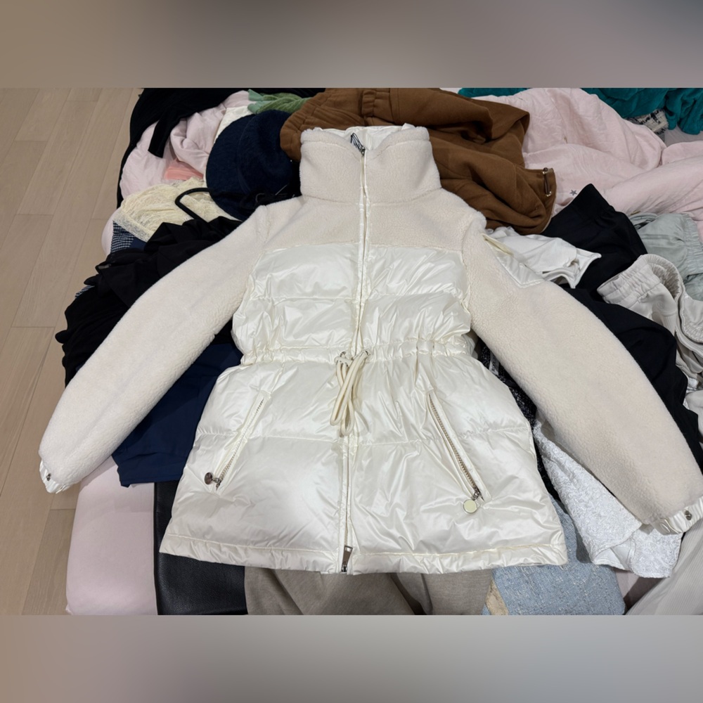 Women's Cream Puffer Jacket